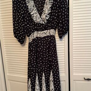 Elegant Black and White Women's Dress